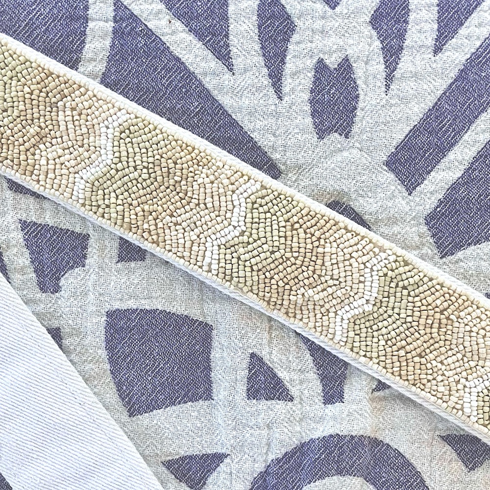 Anthropologie Beaded Chevron Purse Strap
